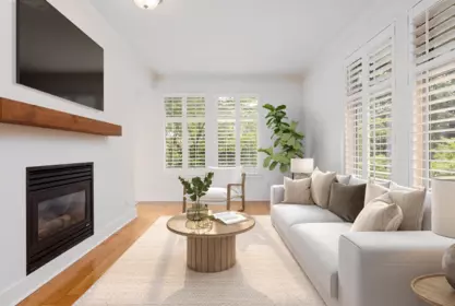 Living Room Photo of 201 118 W 22nd Street, North Vancouver, BC