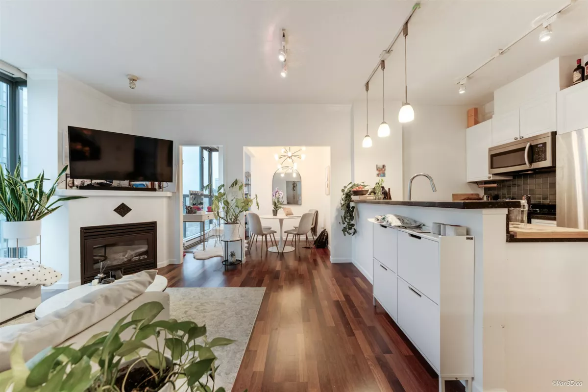 Living Room Photo of 2104 928 Richards Street, Vancouver, BC