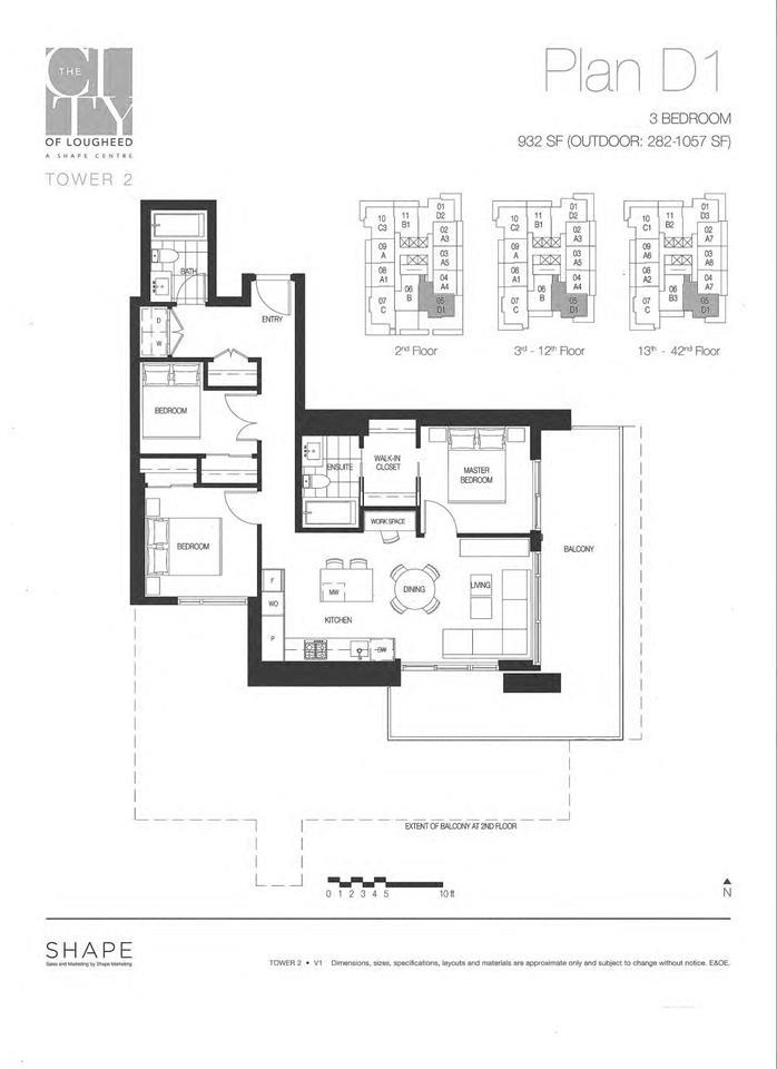 Outdoor Patio Photo of 1705 3833 Evergreen Place, Burnaby, BC