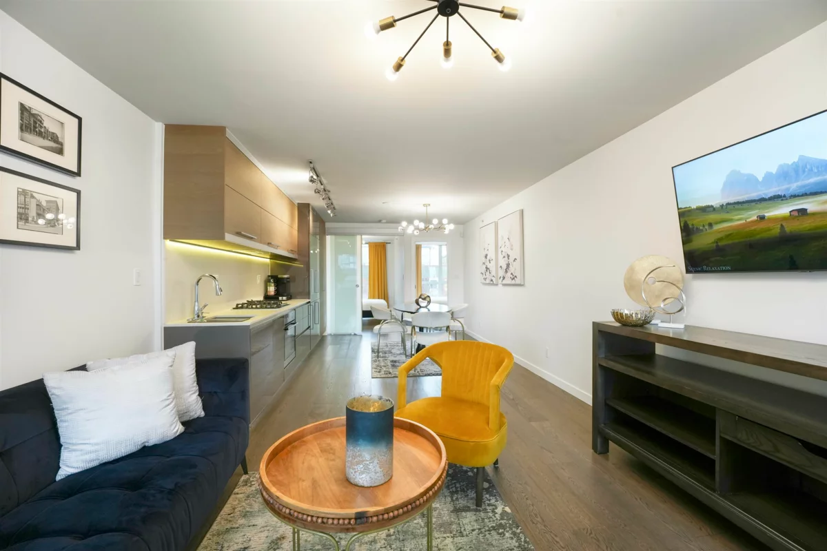 Living Room Photo of 608 189 Keefer Street, Vancouver, BC