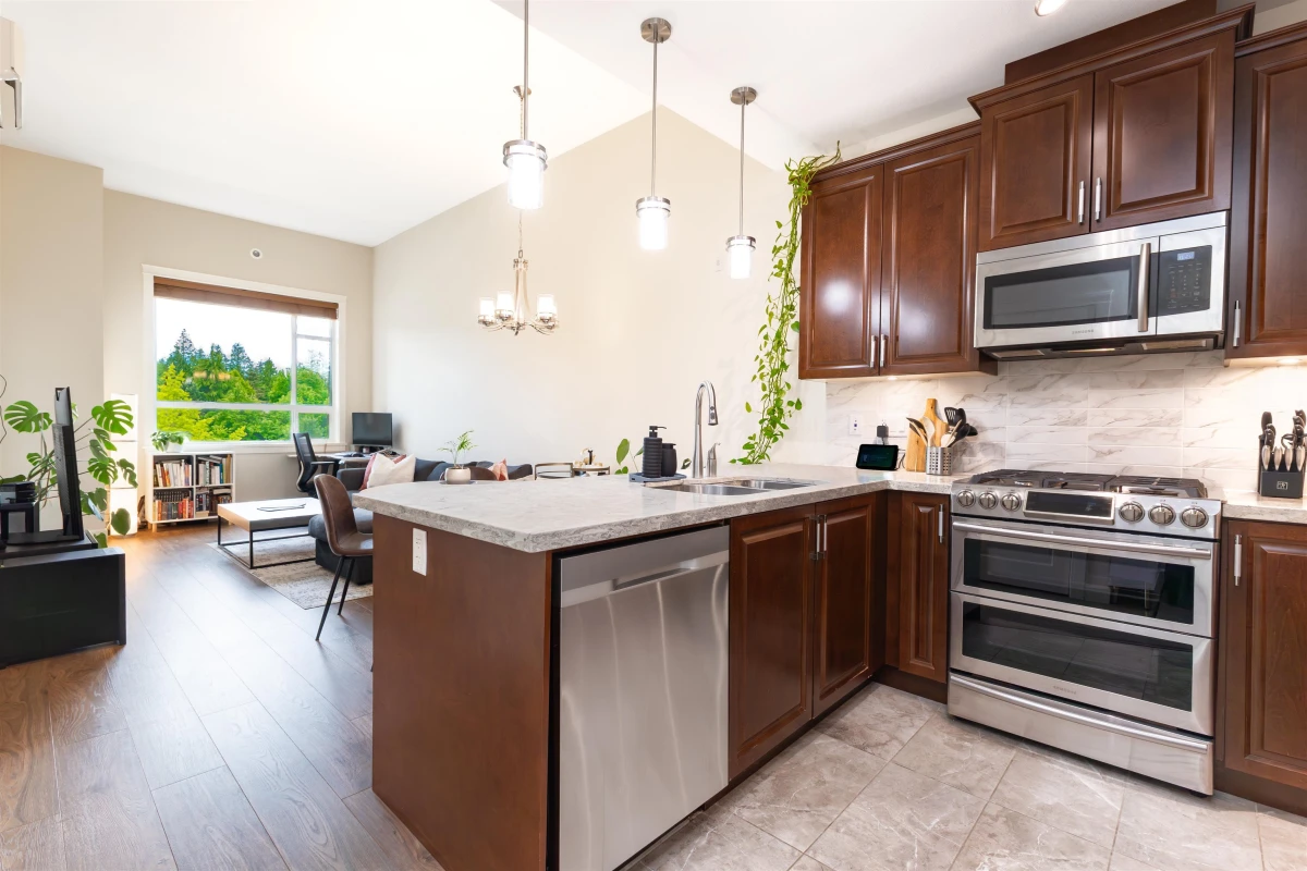 Living Room Photo of 511 14588 Mcdougall Drive, Surrey, BC