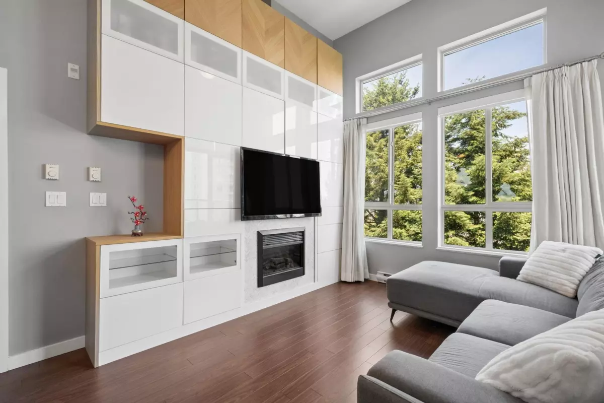 Living Room Photo of 406 225 Francis Way, New Westminster, BC