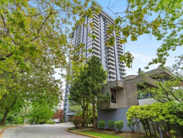 Aerial View of 202 3980 Carrigan Court, Burnaby, BC