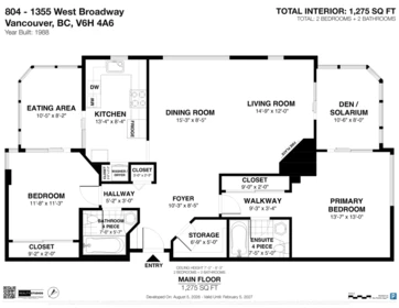 Garage Interior Photo of 804 1355 W Broadway, Vancouver, BC