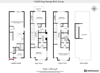 Walk-In Closet Photo of 1 6328 King George Boulevard, Surrey, BC