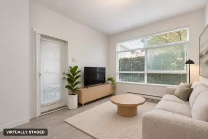 Living Room Photo of 101 617 Smith Avenue, Coquitlam, BC