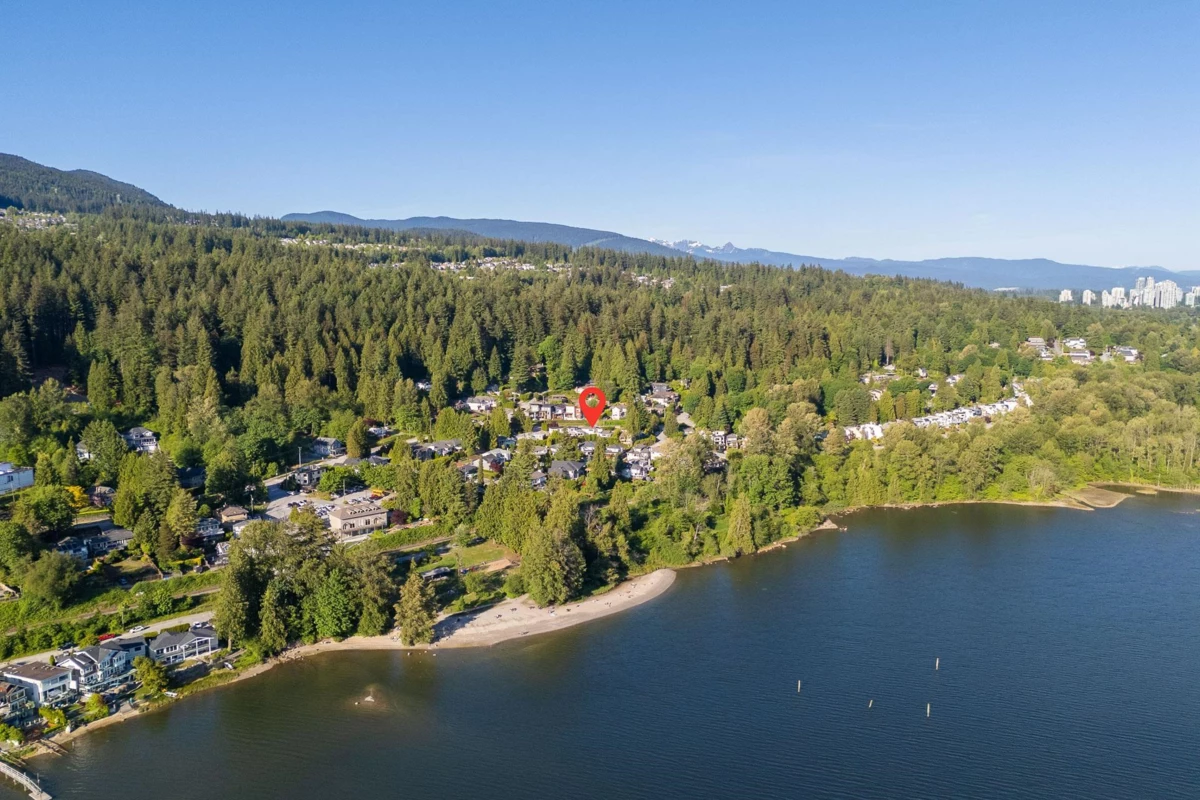 Aerial View of 580 Ioco Road, Port Moody, BC