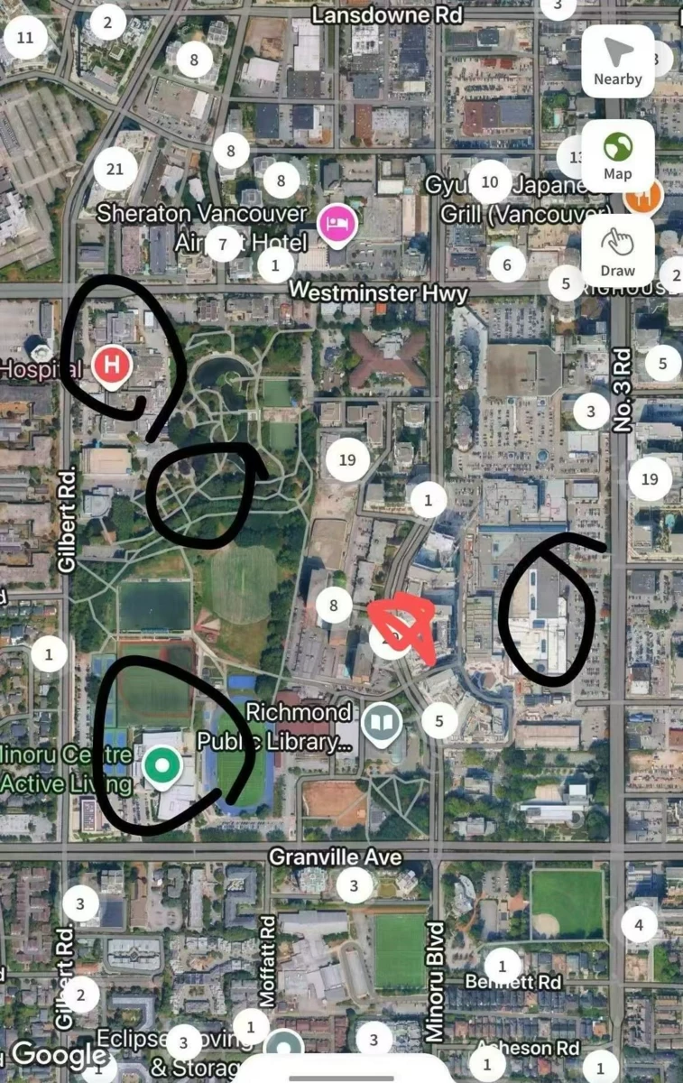 Aerial View of 744 6500 Minoru Boulevard, Richmond, BC