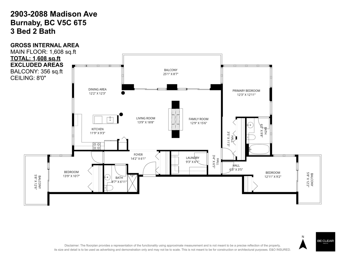 Aerial View of 2903 2088 Madison Avenue, Burnaby, BC