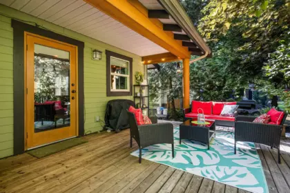 Aerial View of 1845 Mossy Green Way, Lindell Beach, BC