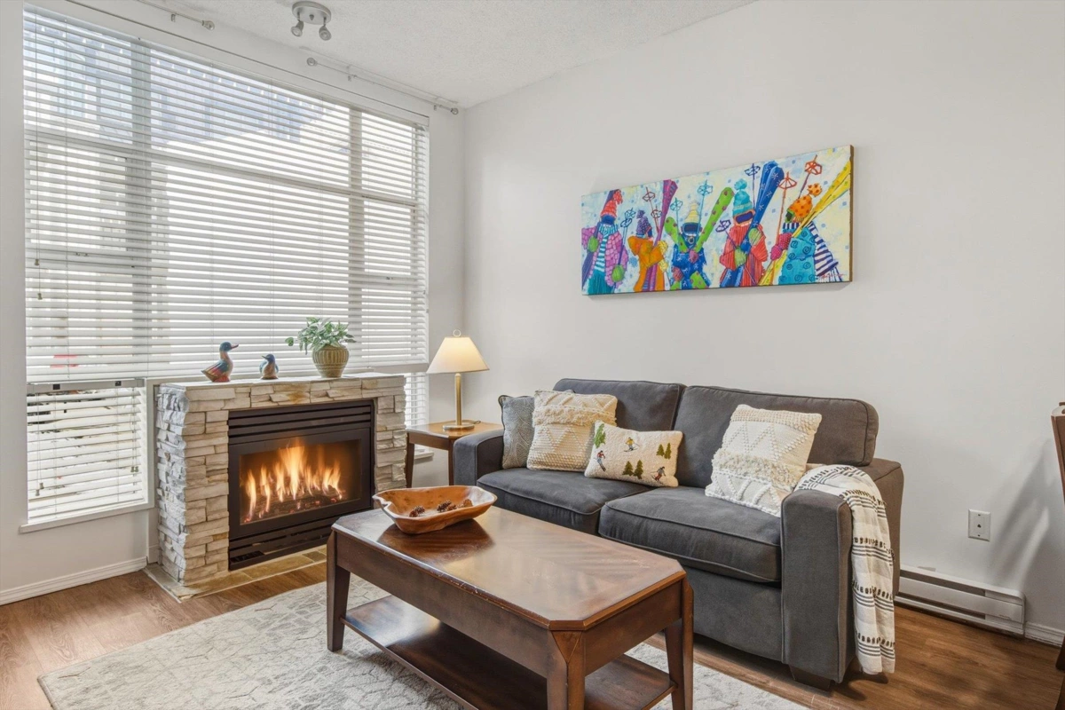 Living Room Photo of 106 4573 Chateau Boulevard, Whistler, BC