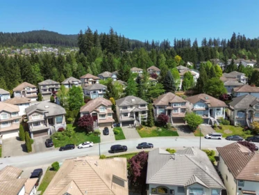 Aerial View of 43 Linden Court, Port Moody, BC