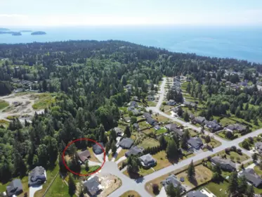 Aerial View of 1420 Sundance Place, Gibsons, BC