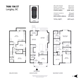 Aerial View of 7686 196 Street, Langley, BC
