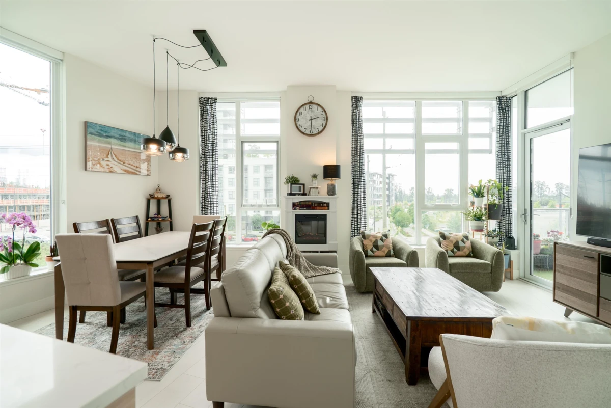 Dining Area Photo of 309 3438 Sawmill Crescent, Vancouver, BC