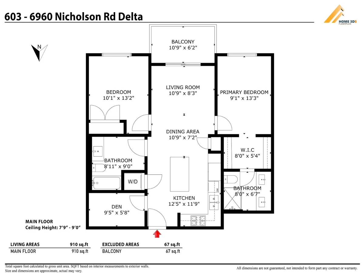 Dining Area Photo of 603 6960 Nicholson Road, Delta, BC