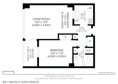 Aerial View of 202 11980 222 Street, Maple Ridge, BC