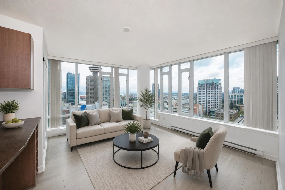 Living Room Photo of 1710 610 Granville Street, Vancouver, BC
