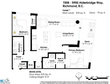 Laundry Room Photo of 1508 5900 Alderbridge Way, Richmond, BC