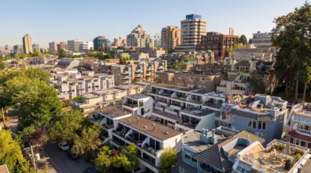Aerial View of 11 1214 W 7th Avenue, Vancouver, BC