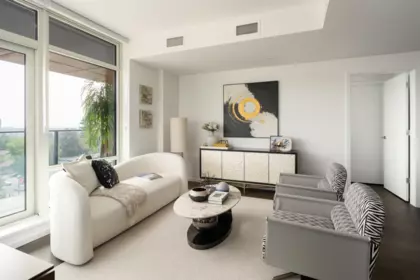 Family Room Photo of 201 8486 Oak Street, Vancouver, BC