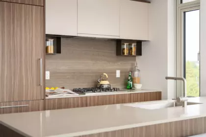 Kitchen Island Photo of 201 8486 Oak Street, Vancouver, BC