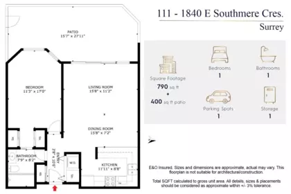 Street View Photo of 111 1840 E Southmere Crescent, Surrey, BC