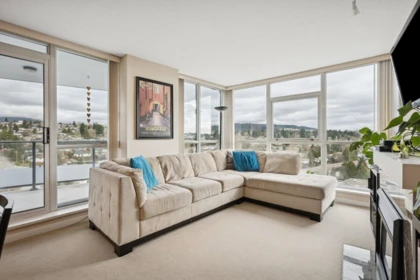 Living Room Photo of 1402 2225 Holdom Avenue, Burnaby, BC