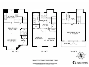 Aerial View of 54 6577 Southoaks Crescent, Burnaby, BC