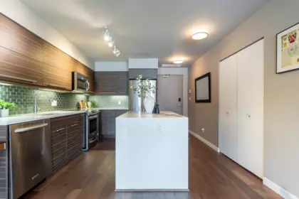 Kitchen Island Photo of 413 317 Bewicke Avenue, North Vancouver, BC