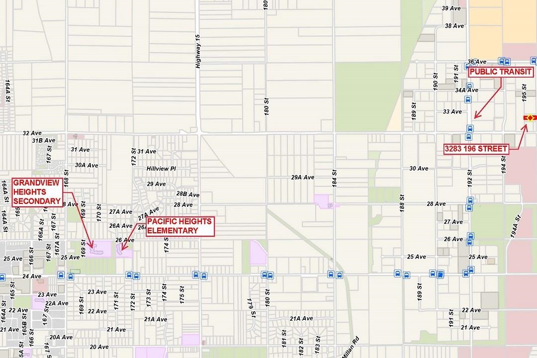 Aerial View of 3283 196 Street, Surrey, BC