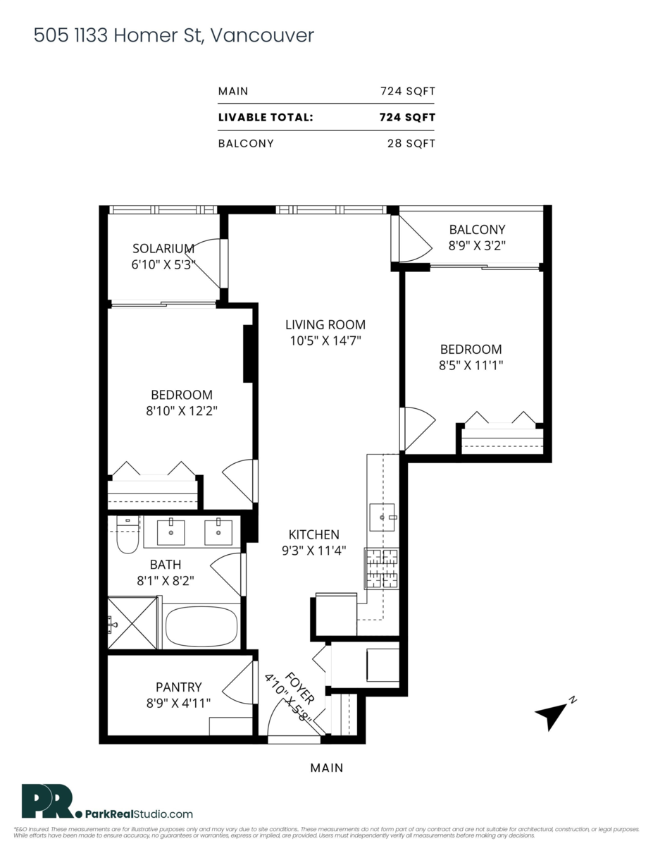 Backyard Photo of 505 1133 Homer Street, Vancouver, BC