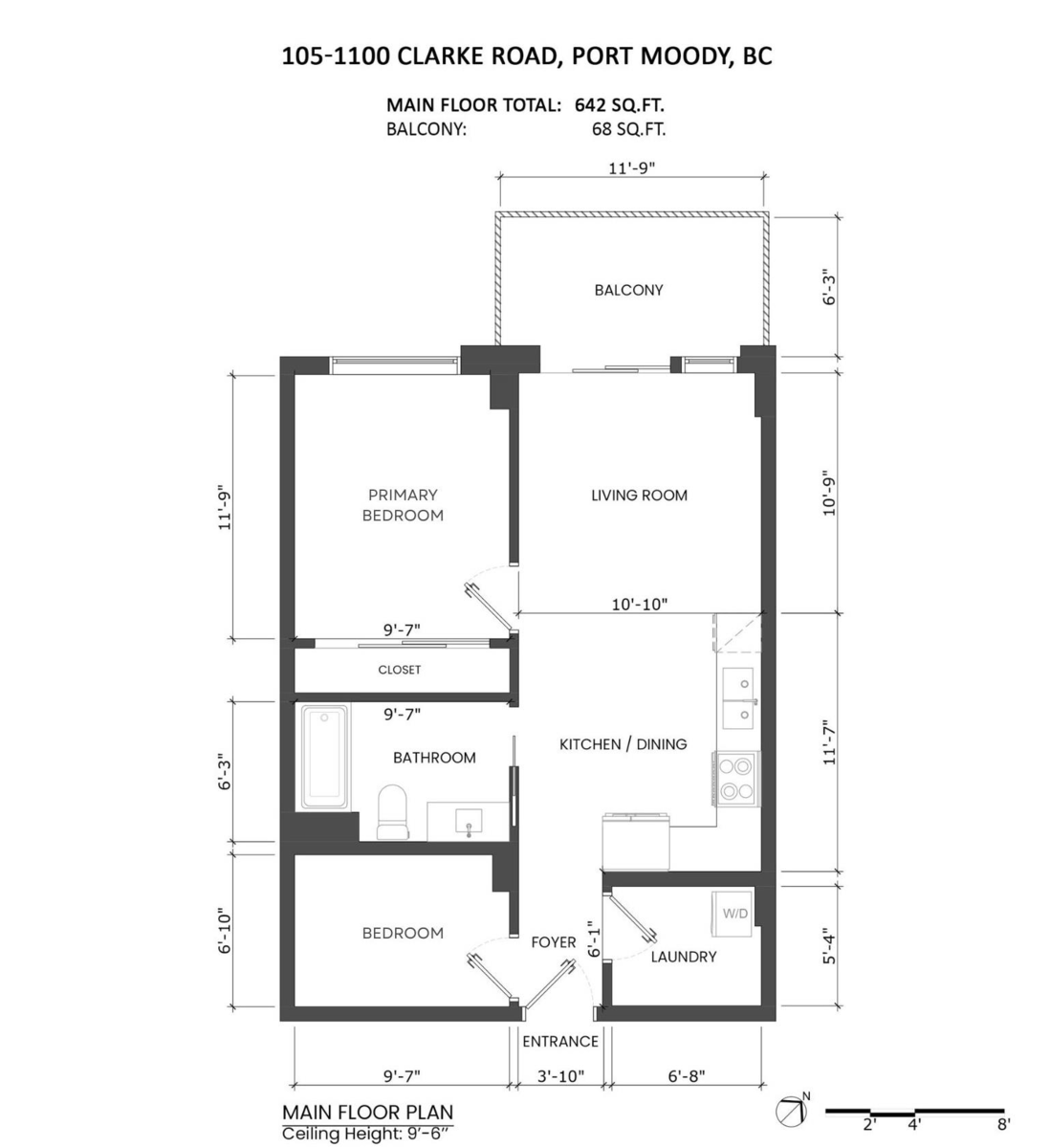Living Room Photo of 105 1100 Clarke Road, Port Moody, BC