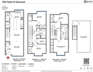 Aerial View of 7623 Yukon Street, Vancouver, BC