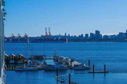 Aerial View of 619 755 Harbourside Drive, Vancouver, BC