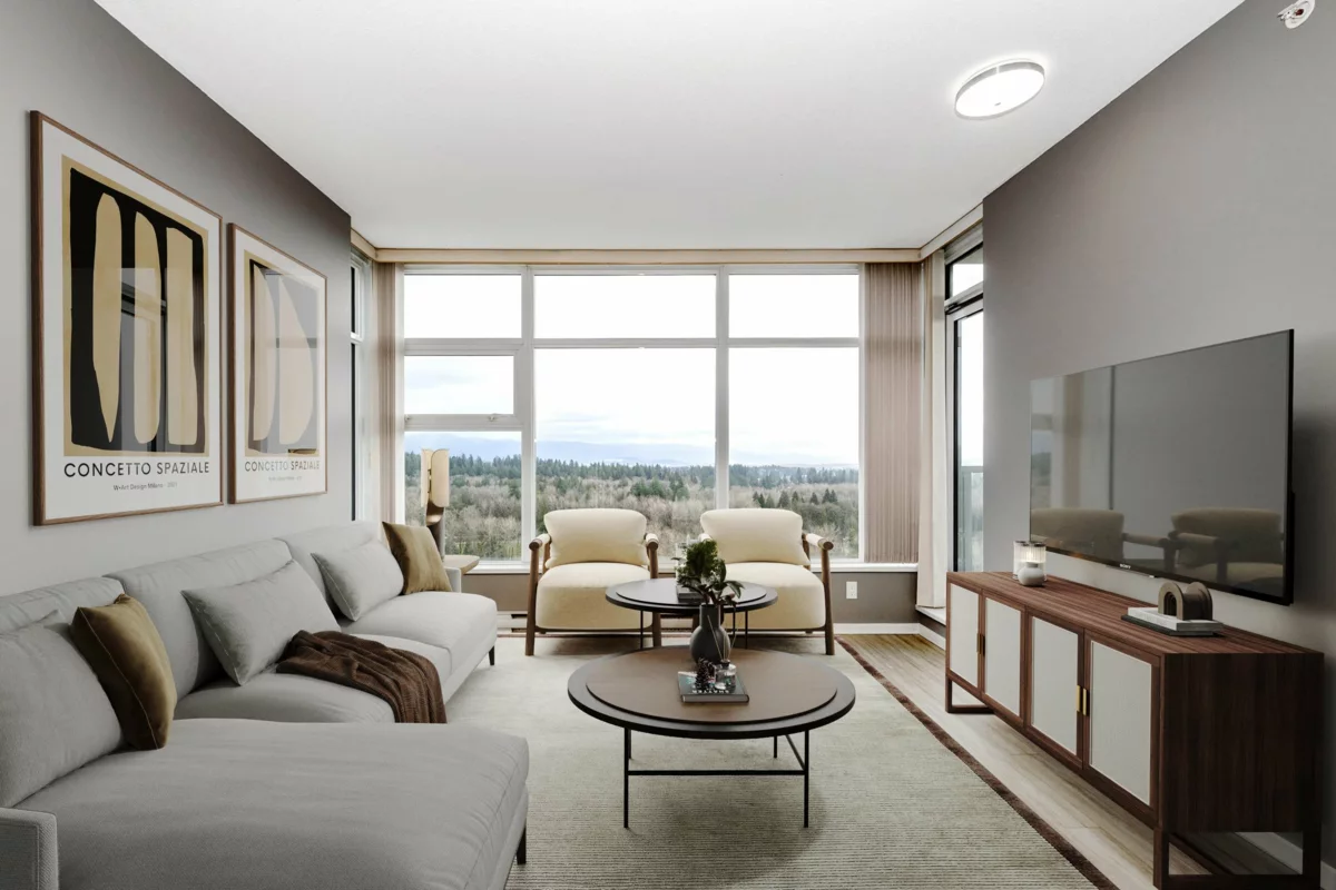 Living Room Photo of 2501 3102 Windsor Gate, Coquitlam, BC