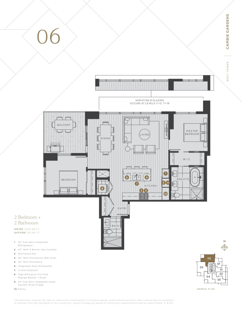 Kitchen Island Photo of 1506 7418 Paulson Street, Vancouver, BC