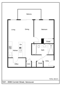 Primary Bedroom Photo of 1001 8588 Cornish Street, Vancouver, BC
