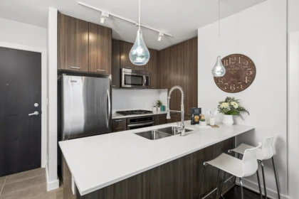 Kitchen Island Photo of 2202 301 Capilano Road, Port Moody, BC