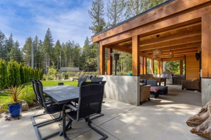 Aerial View of 3022 Green Way, Roberts Creek, BC