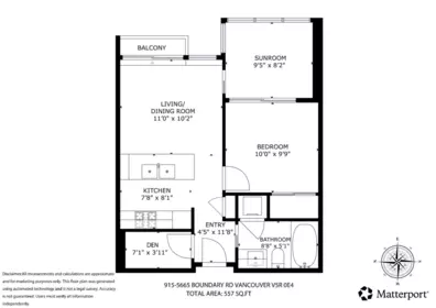 Powder Room Photo of 915 5665 Boundary Road, Vancouver, BC