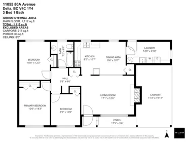 Basement Recreation Room Photo of 11055 80a Avenue, Delta, BC