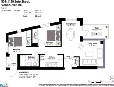 Loft / Bonus Room Photo of 501 1150 Bute Street, Vancouver, BC