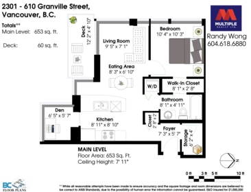 2301 610 Granville Street, Vancouver, BC, Vancouver — Apartment/Condo for sale