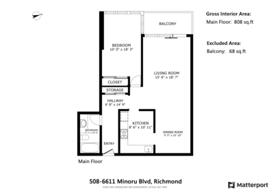 Office / Den Photo of 508 6611 Minoru Boulevard, Richmond, BC
