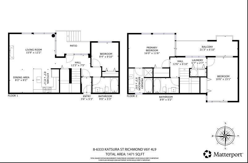 Mudroom Photo of 8 6333 Katsura Street, Richmond, BC