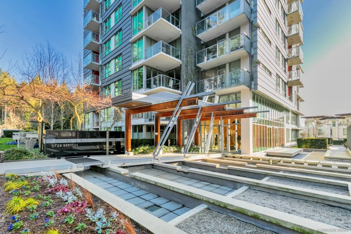 Exterior Rear Photo of 1503 5728 Berton Avenue, Vancouver, BC