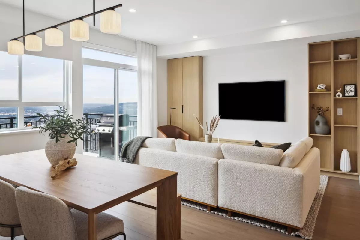 Living Room Photo of 102 3535 Highland Drive, Coquitlam, BC