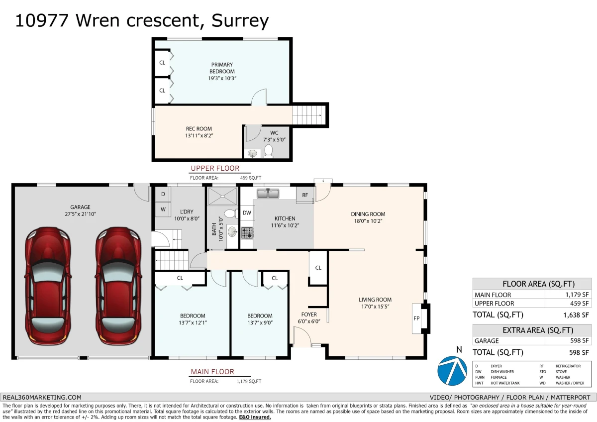 Exterior Rear Photo of 10977 Wren Crescent, Surrey, BC