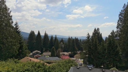 Aerial View of 1371 Borthwick Road, North Vancouver, BC